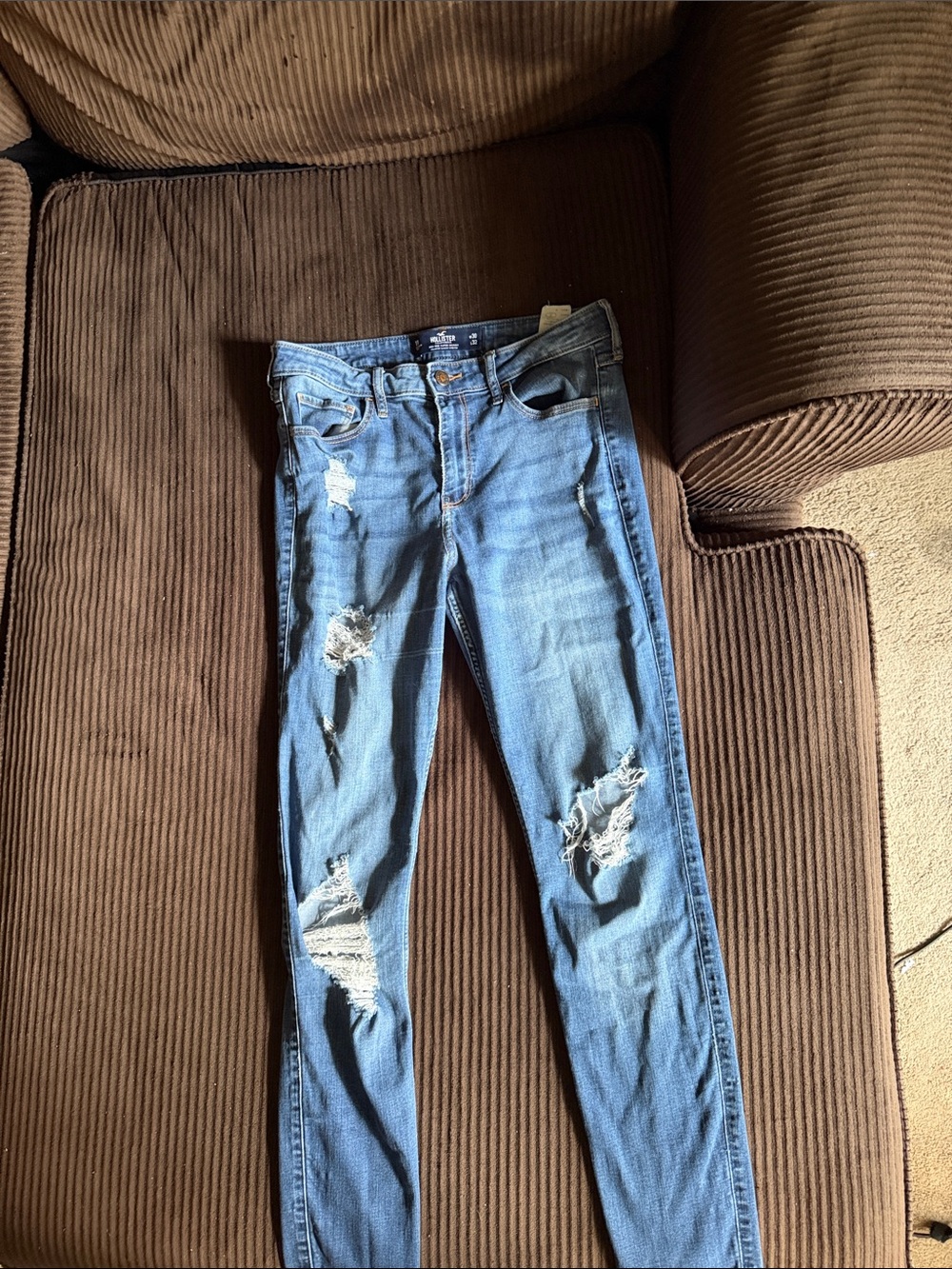 Hollister Distressed Light Blue Skinny Jeans